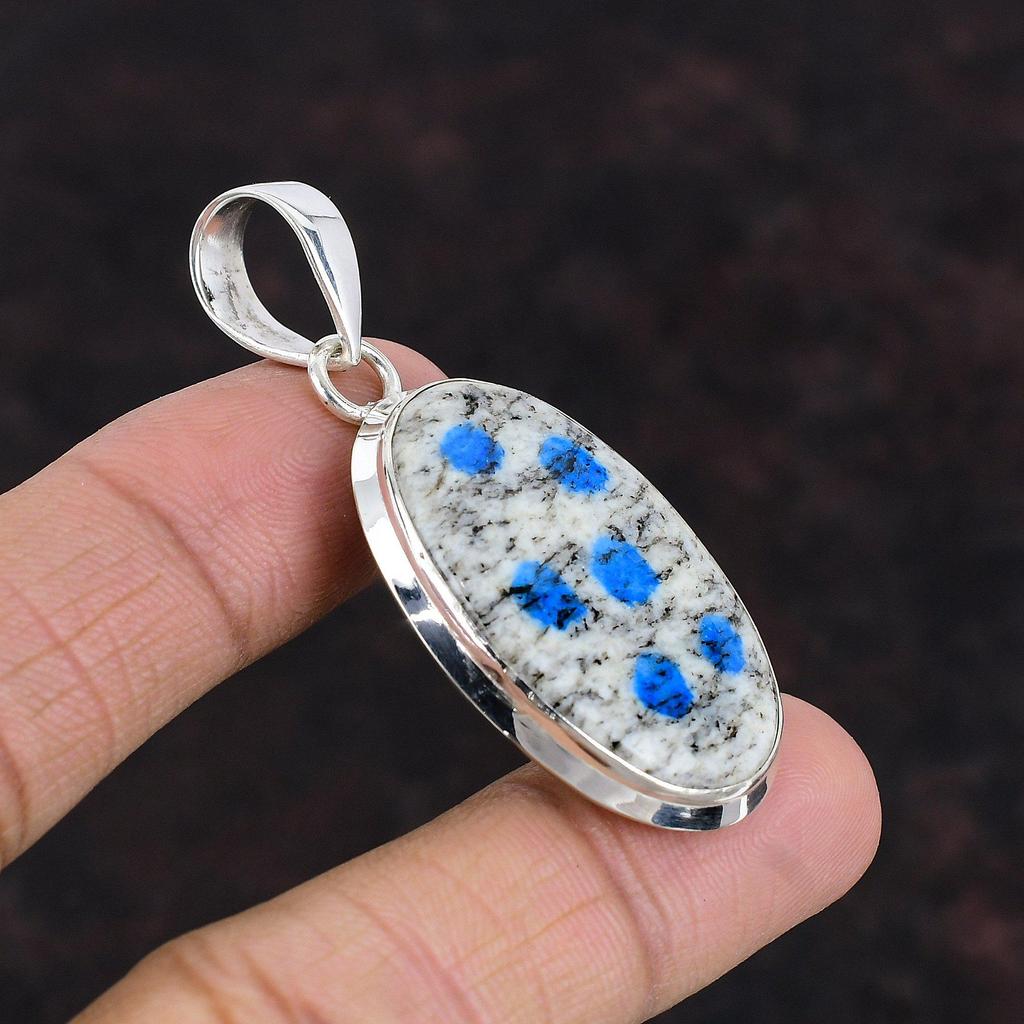 Wisiorek K2 Jasper Prawdziwa biżuteria z kamieni szlachetnych Wisiorek ze srebra próby 925 Ręcznie robiony wisiorek K2 Jasper Biżuteria Rocznica Prezent Dla Matki Prosty Wisiorek