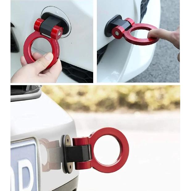 Tow Hook Kit Car Decorations Sticker Car Decor Bumper for Auto Exterior Accessories (ONLY Decoration)
