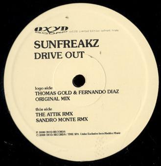 

12inch Record SUNFREAKZ - Drive Out OX5238PROMO Oxyd Records 2008 Italy Dance & Electronica Used