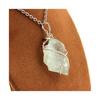 Pierres et Minéraux. Collier Fluorite verte brut. Argent 925.