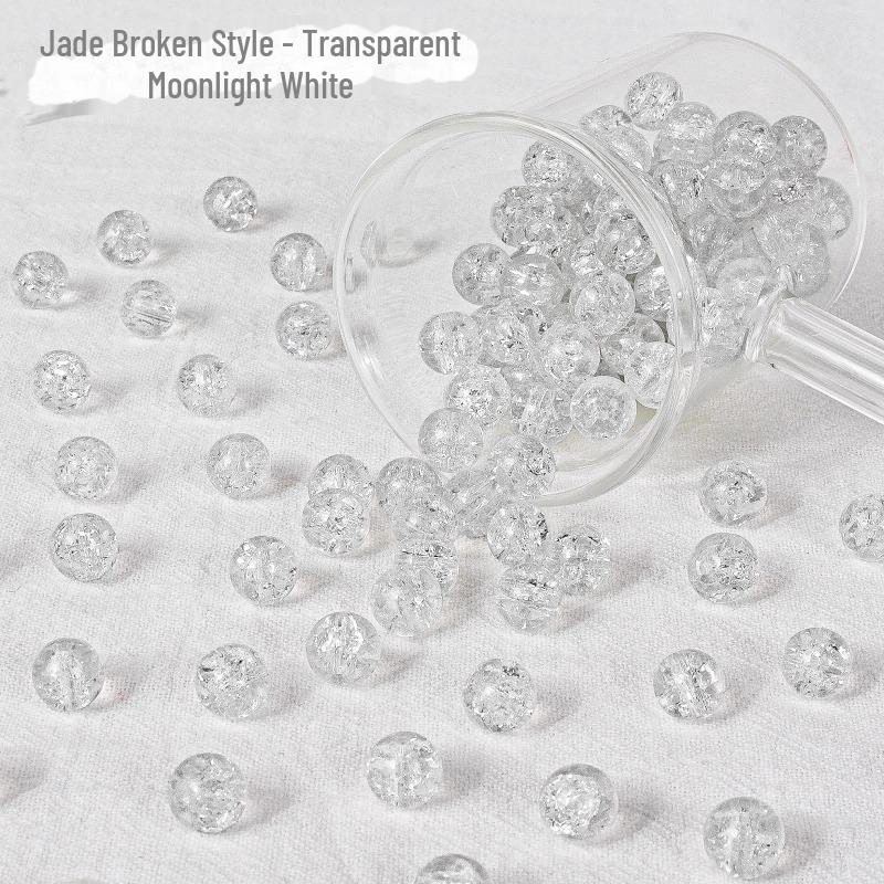 8mm Jade Glass Flower Beads for DIY Bracelets and Accessories