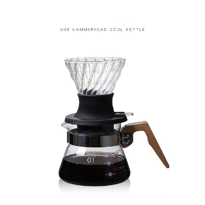 V60 Coffee Set Glass Coffee Pot Coffee Filter Cup Coffee Filter Paper Thickened Glass Filter Coffee Pot
