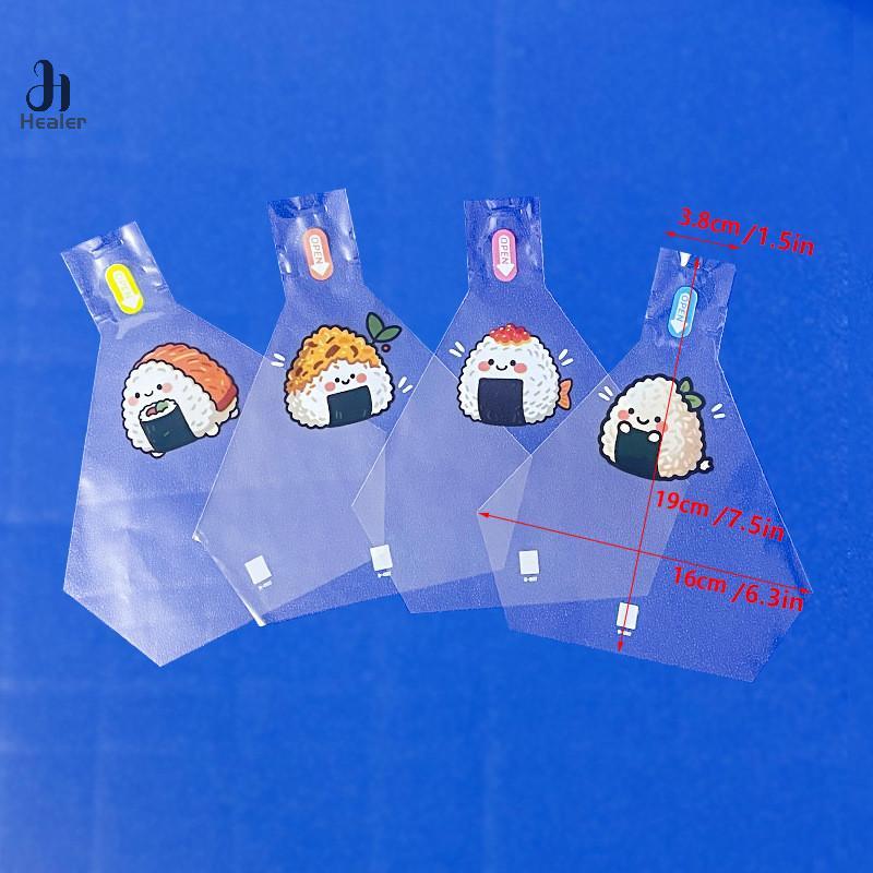 50/100Pcs Lovely Cartoon Triangle Rice Ball Packing Bag Seaweed Onigiri Sushi Bento Making Mold Bento Accessories Sushi Bags