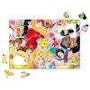 Tenyo Disney Princess Child Puzzle Set 40/60/80 Pieces Antibacterial Coating Storage Cover Ages 3 and Up