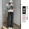 Off-white fleece glutinous rice pants for women's autumn and winter new fleece thickened loose lazy small cashmere pants