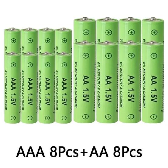 1.5V AA+AAA Ni Mh Rechargeable Battery, AAA Alkaline 3800-3000Mah,For Flashlights, Toys, Clocks, MP3, Nickel Hydrogen Batteries