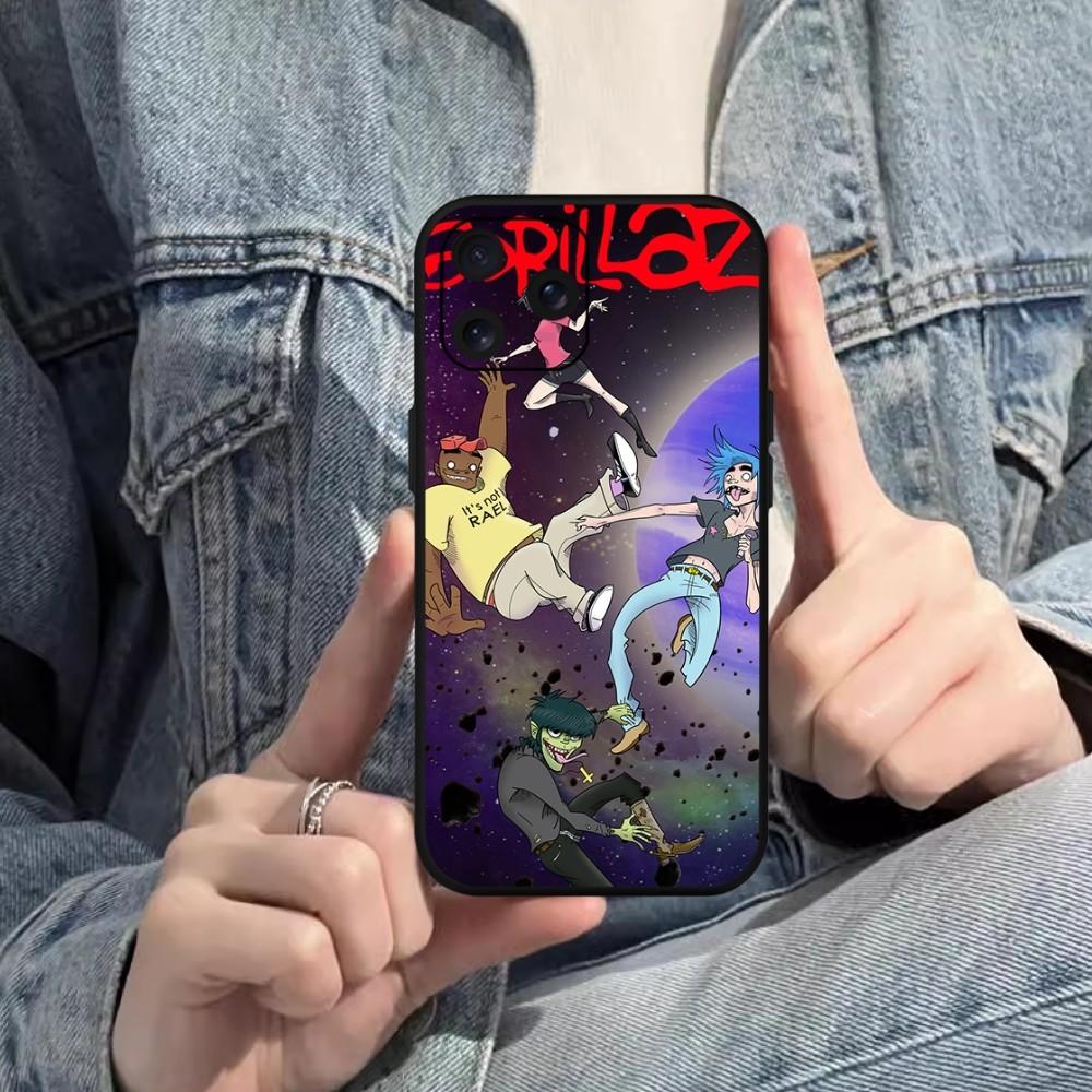 Rock Band Gorillaz Phone Case For iPhone Mini 11 12 13 14 15 Pro XS Max X Plus SE XR Black Soft Shell