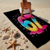 Energy Number 67 Design Microfiber Beach Towel, Lightweight And Quick-Dry, for Summer Travel, Beach Essential, Swimming Pool