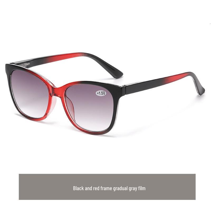 

Женские модные прогрессивные солнцезащитные очки для чтения с градиентным цветом - Большая оправа, Высокое разрешение +2.50