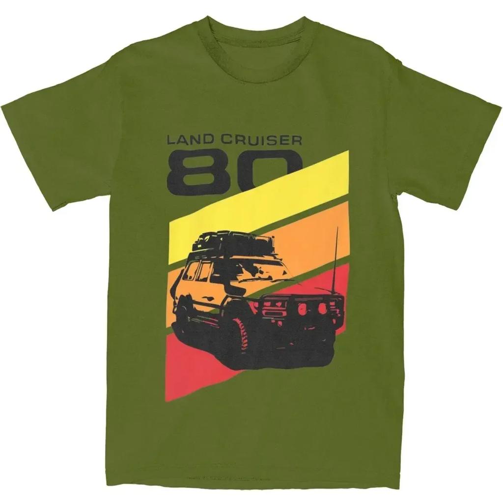 Accessories Unisex Cotton Land Cruiser 80 Off Road Tee Shirt Short Sleeve Clothing Overlanding 80 Series Landcruiser T Shirt X