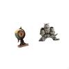 Owl Statue Tabletop Clock Ornament Art Craft Sculpture for Office Living Room Bedroom Shelf Cabinet