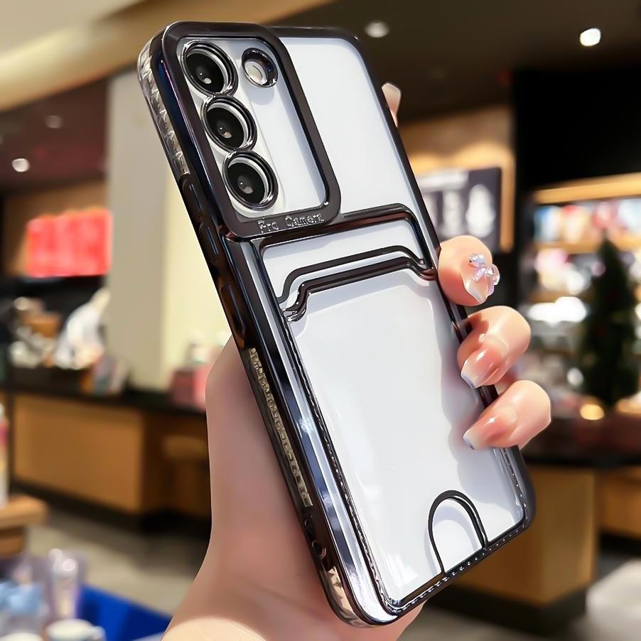 

Transparent Plating Case For Samsung A55 A35 A25 A15 A54 A34 A14 Coque For Samsung A53 A13 A33 A23 A52S Card Holder Phone Cover A54 5G