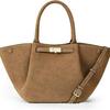 Genuine Leather Women's Dumpling Tote with Lock Design - Large Capacity Handbag/Shoulder Bag