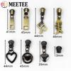 5/10/20Pcs Meetee 5# Zipper Slider for Metal Zips Handbag Purse Zippers Puller Head Jacket Replace Zip Closure Repair Accessory