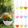 Colorful Flower Pot Self-absorbing Hanging Flower Pot Durable Hanging Basket  Garden Decoration