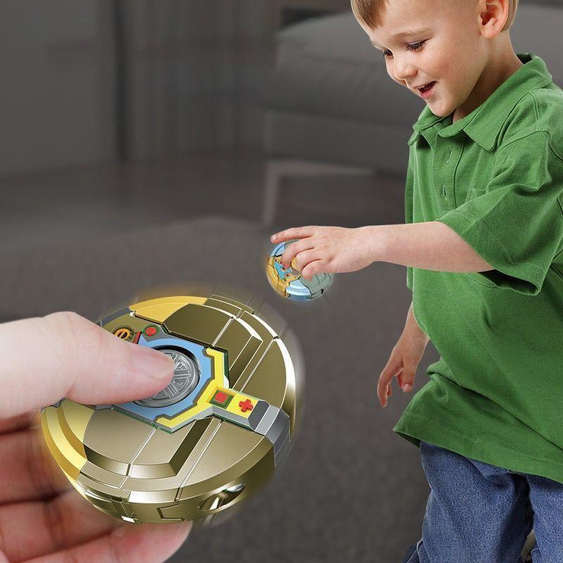Creative Finger Gyroscope Deformation Robot Decompression Fingertip Gyroscope Children'S Small Toy Happy Decompression