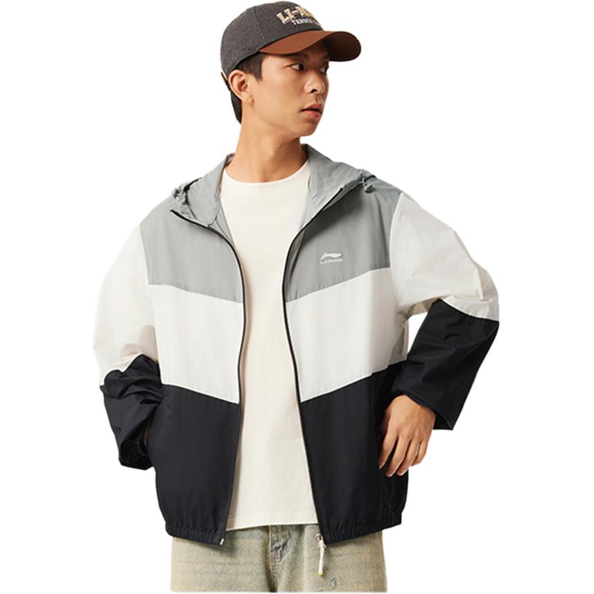 Li Ning Trench Coat Unisex Ultimate Gray/Ivory/Black AFDV609-2