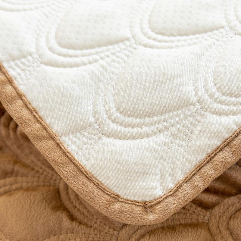 Solid Color Plush Sofa Cushion Autumn and Winter Anti-slip Cushion New Simple Modern Leather Sofa Cover Cover Cloth
