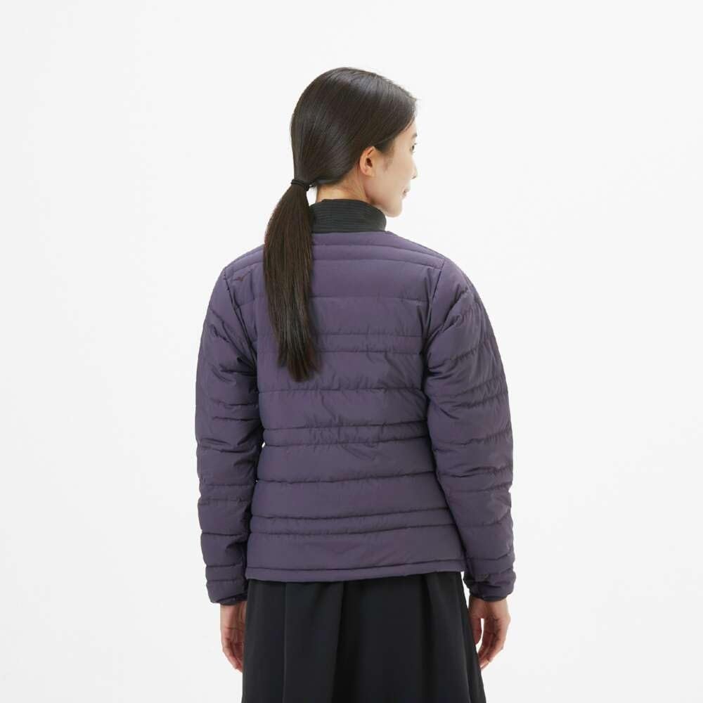 Mizuno Compact Breath Thermo Down Winter Midnight Plum Women's Jacket, Heat-Generating Material, Wear,