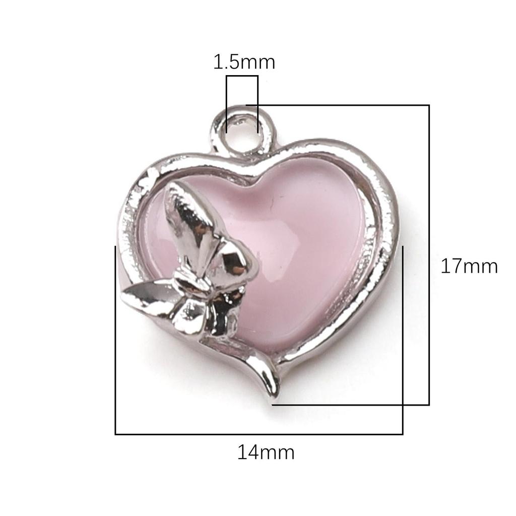 Slitinové přívěsky ve tvaru motýla, měsíce a srdce pro DIY náramek, náhrdelník, doplňky