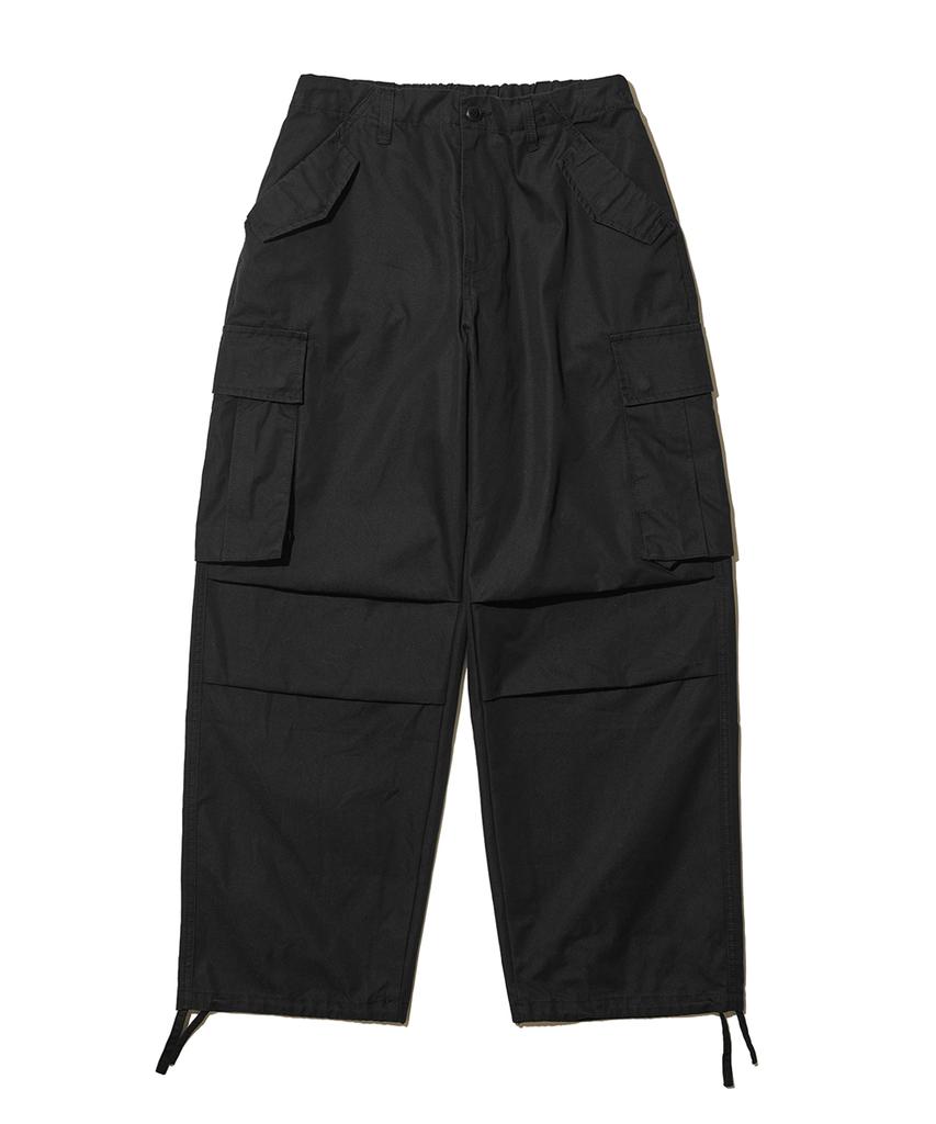BIG UNION Pleated Cargo Pants / Black