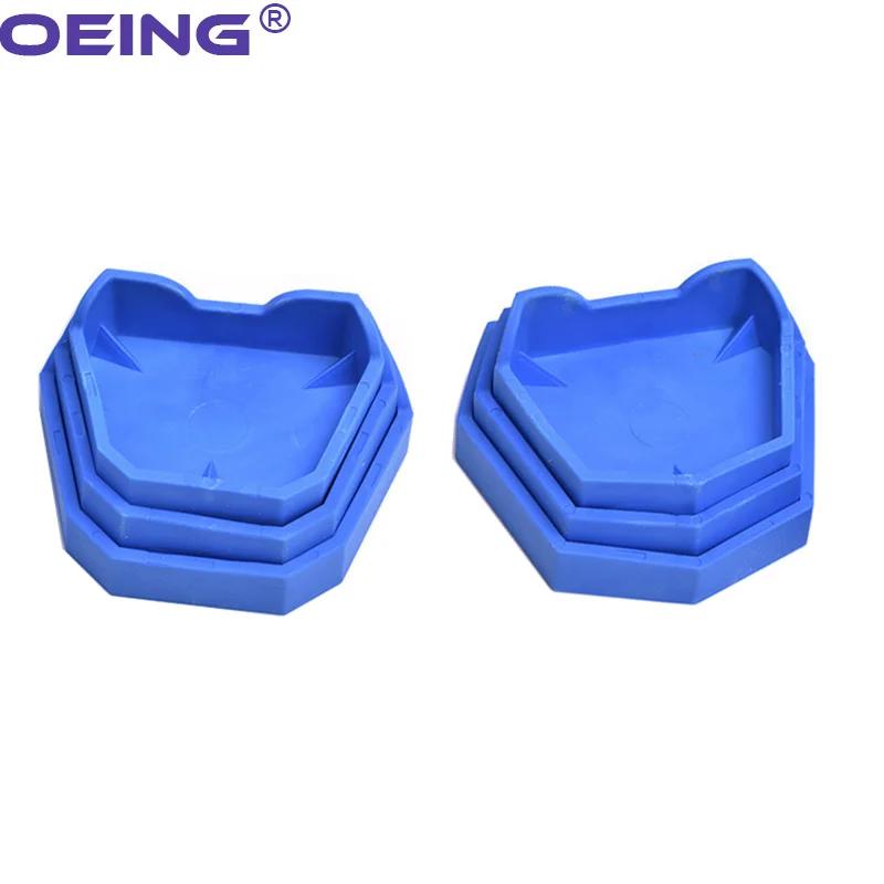 2/6Pcs Dental Model Base Silicon Plaster Model Base Denture Impression Tray Impression Dentistry Former Base Kit Dentist Tools