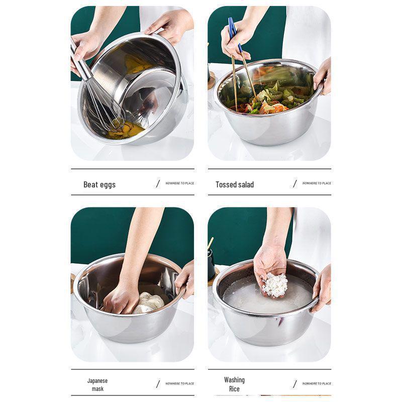 Multifunctional Stainless Steel Grating and Mixing Basin for Vegetables and Fruits