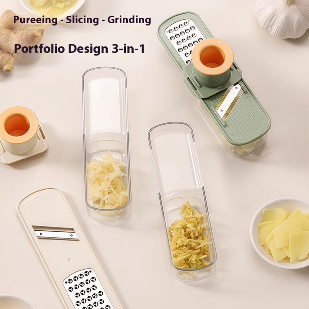 Multiple Functions In One Mini Garlic Slicer Slice Shred And Grind Effortlessly Mini Garlic Slicer Multi-Functional