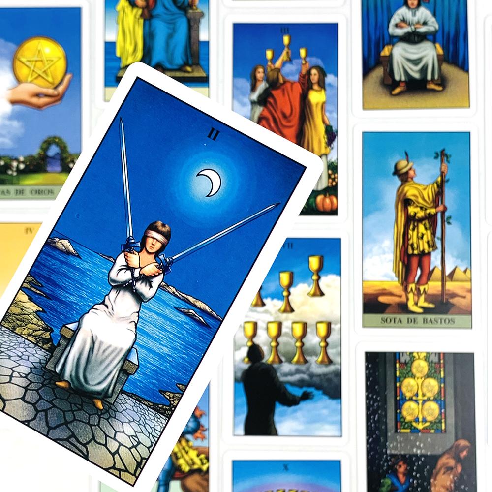 New Tarot Cards 78 Tarot Deck Spanish Version Fortune Telling Divination Edition Board Playing Game For Party,Christmas Gifts