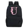 Back To School Rucksacks Trend Graphic Flower Alphabet Harajuku Style Trend Open-air Journey Knapsack Zip Laptop Bagpack