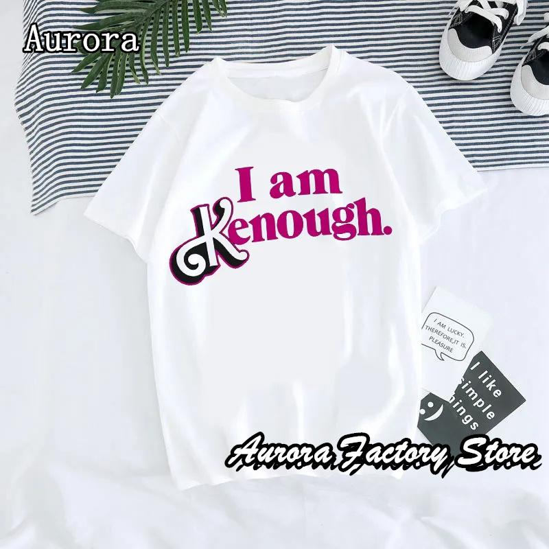 Summer Men Cotton T-Shirt Casual Tops Tees Male I Am Kenough Clothing Women Y2K Short Sleeve Streetwear Couple Harajuku T-Shirt