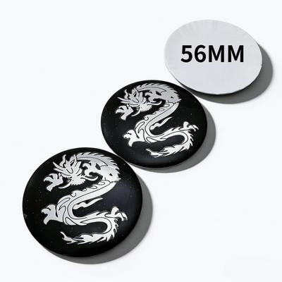 4pcs 56MM Dragon Logo Emblem Car Stickers Accessories for Car Wheel Center Caps Rim Hubcaps Cover Wheels Hub Cap Badge Replace