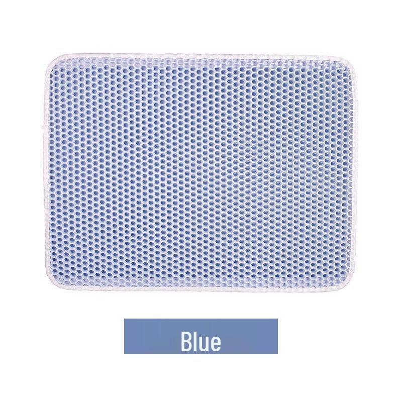 Double-Layer Cat Litter Mat with Anti-Scratch and Sand Control