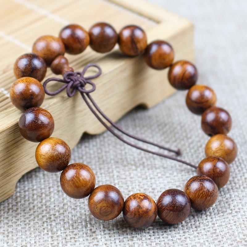 Sandalwood 10MM Single Loop Bracelets - Unisex Buddhist Beads Rosary Jewelry