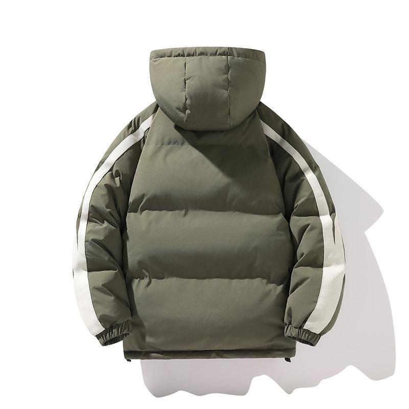 Trendy and Fashionable Couple Cotton-padded Clothes for Men and Women, Loose Trendy Brand Warm and Thickened Hooded Cotton-padded Jackets for Men
