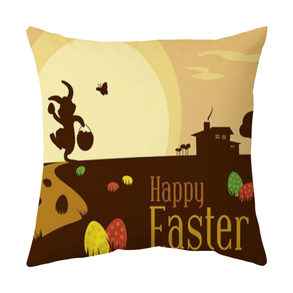 Easter Pillow Cover, Living Room Sofa Cover, Car Cushion Cover, Bay Window Cushion, Office Waist Protector