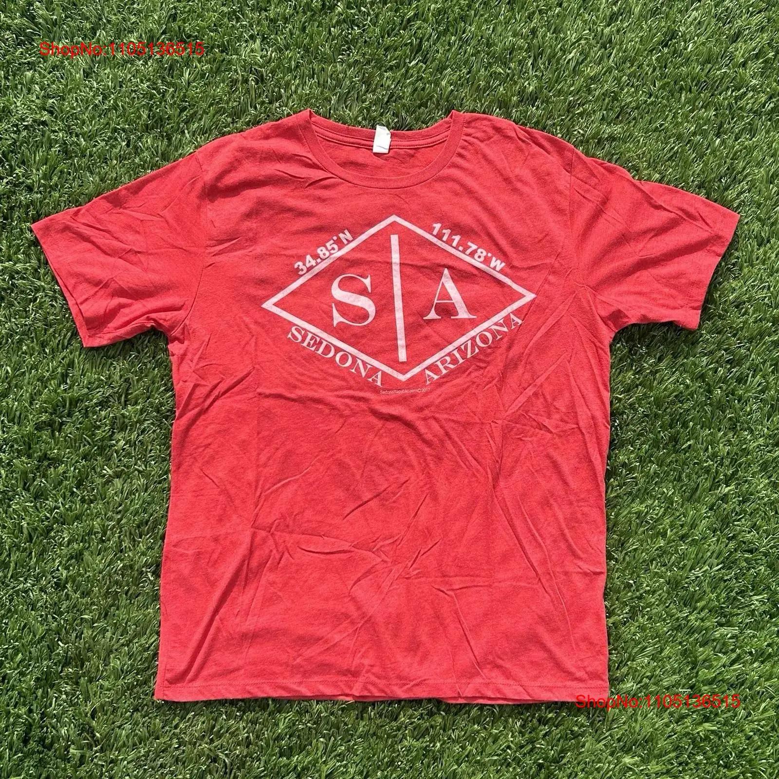 

Alternative Apparel Sedona Arizona Red Tourist Souvenir T Shirt Large L vintage Washed Top For Everyday Wear homme Comfortable 5XL різнокольоровий