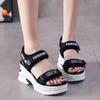 Sports sandals women's new summer versatile fish mouth wedge heel muffin thick-soled dad high-heeled women's shoes
