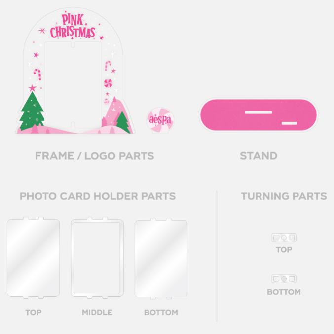 aespa pink christmas ジゼル アクリルスタンド Aespa - 2023 Pink Christmas Acrylic Turning Stand Set