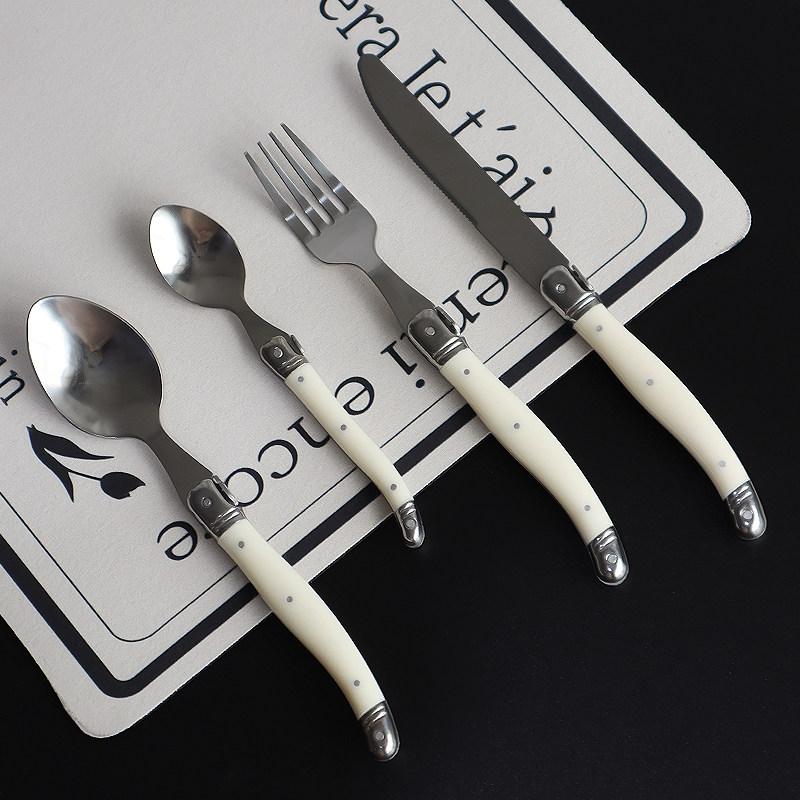 Nordic Ins style stainless steel Western tableware set, knife, steak knife, spoon, fork combination
