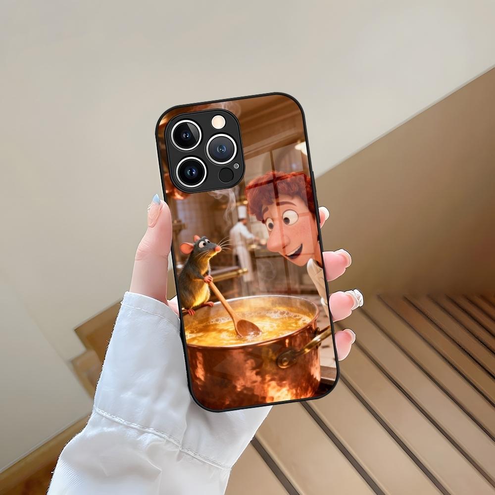 Disney Ratatouille Phone Case Tempered Glass For IPhone 13 17 15 16 14 12 11 Pro Max Plus Mini XR XS SE2020 Coque