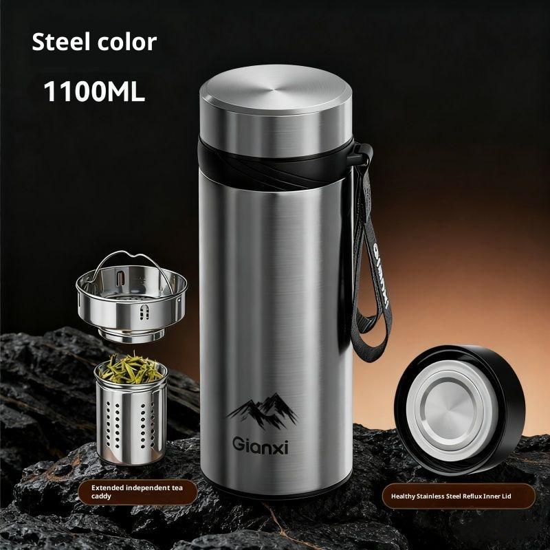 Gianxi New Men'S Car Cup Insulated Cup Stainless Steel High End Water Cup Outdoor Sports Tea Separation Tea Cup Business