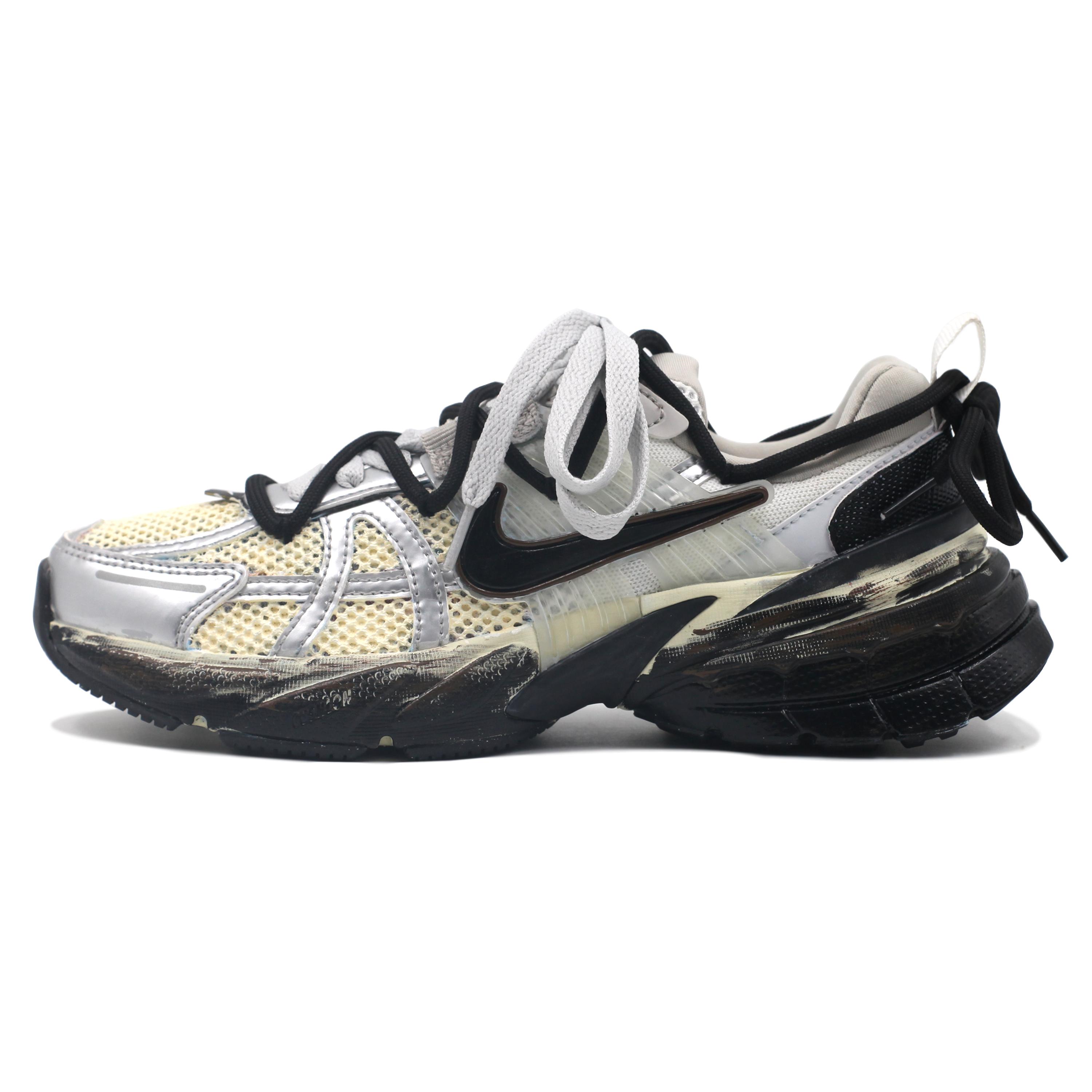 

Nike V2K Run Mesh Cushioning, Wear Resistant Low top City Commuting Running Shoes Women s Silver Gray FD0736-100(Team205- ) 41