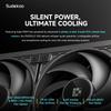 Sudokoo ENERGLO 360 Liquid Cooler: 360mm AIO CPU Cooler with Data Display & PWM Pump - 3 x 120mm Black Water Cooling Units, Compatible with Intel LGA