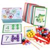 Montessori Math Counting Sorting Toy Clip Beads Matching Games Fine Motor Skills Number Color Sensory Educational Toys For Child