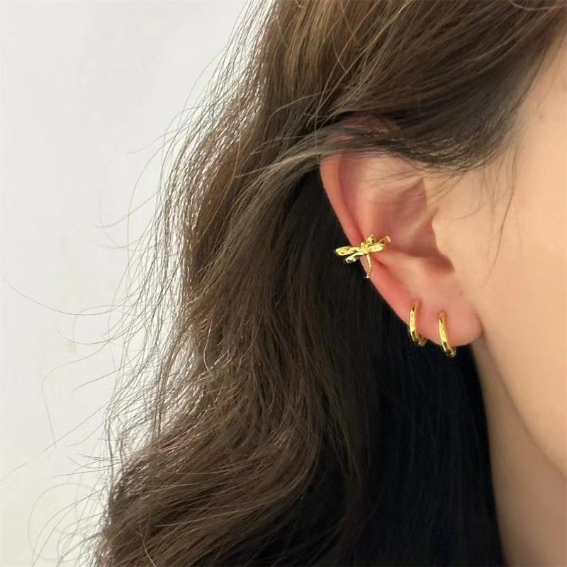 Golden Dragonfly Ear Cuff For Women No Piercing Fashion Luxury Ear Jewelry