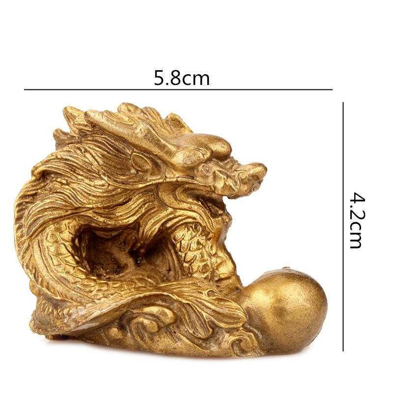 Kreative Retro Messing Tierkreiszeichen Simulation Tier Goldene Kleine Skulptur Handwerk Dekoration Chinesische Moderne Heimdekoration