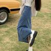 Plus Size High-Waist Retro Slit Denim Midi Skirt for Women