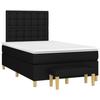 3137463 vidaXL Lit à sommier tapissier avec matelas Noir 120x200 cm Tissu