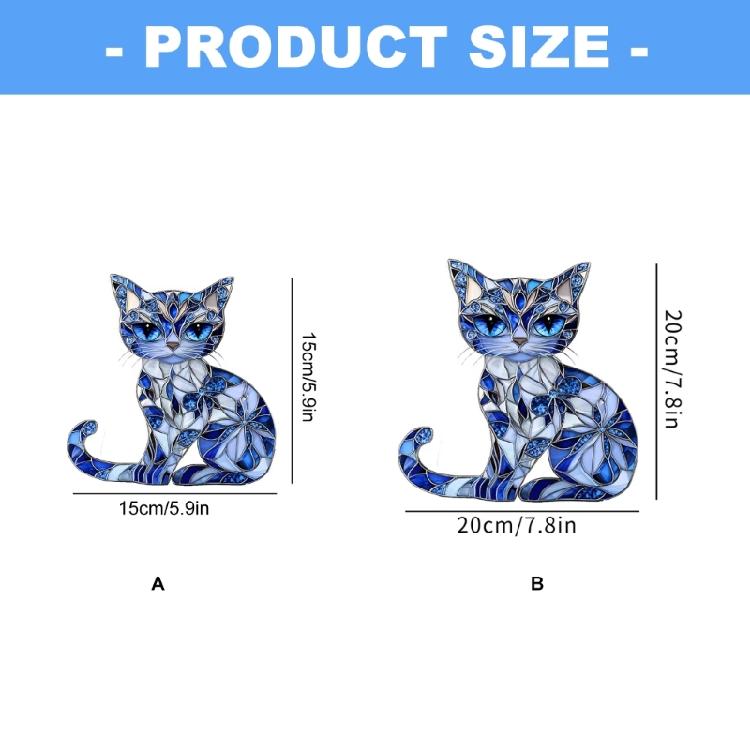 Reflective Acrylic Kitten Sculpture Hanging Ornament Miniature Acrylic Kitten Decoration For Wall Garden Yard Balcony